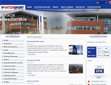 Tablet Screenshot of inwestor.intersport.pl